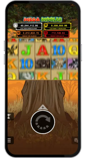 Start the session in Mega Moolah slot